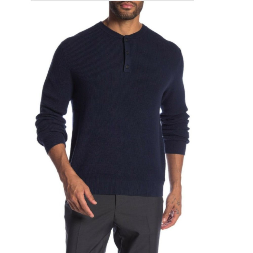 Brooks Brothers Textured Knit LS  Henley Shirt